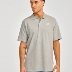Polera de hombre pique polo gris Caterpillar