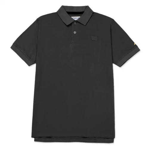 Polera de hombre jersey polo negro Caterpillar - Imagen 3