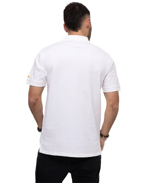 Polera de hombre jersey polo blanco Caterpillar - Imagen 2
