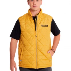 Chaqueta de hombre sin mangas amarilla Caterpillar