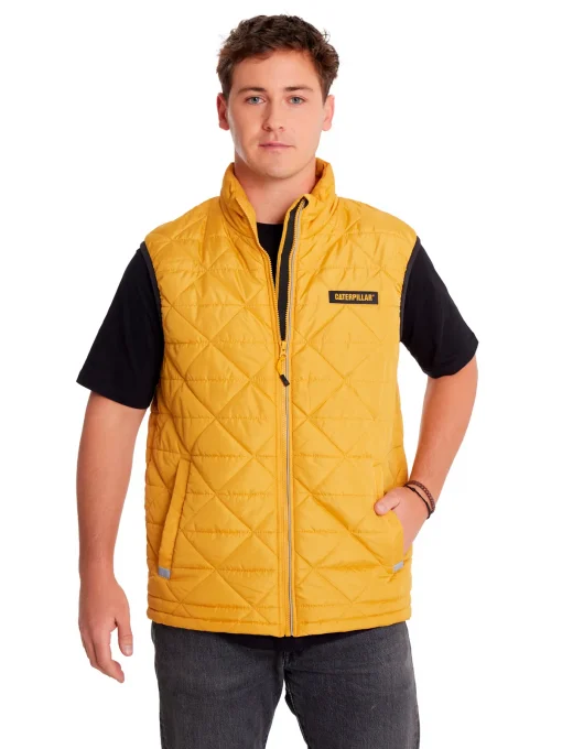 Chaqueta de hombre sin mangas amarilla Caterpillar