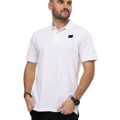Polera de hombre jersey polo blanco Caterpillar