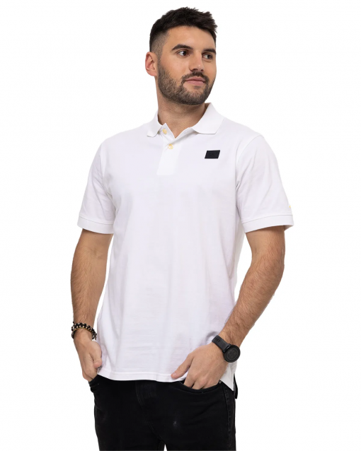 Polera de hombre jersey polo blanco Caterpillar