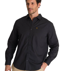 Camisa de hombre negra manga larga Caterpillar